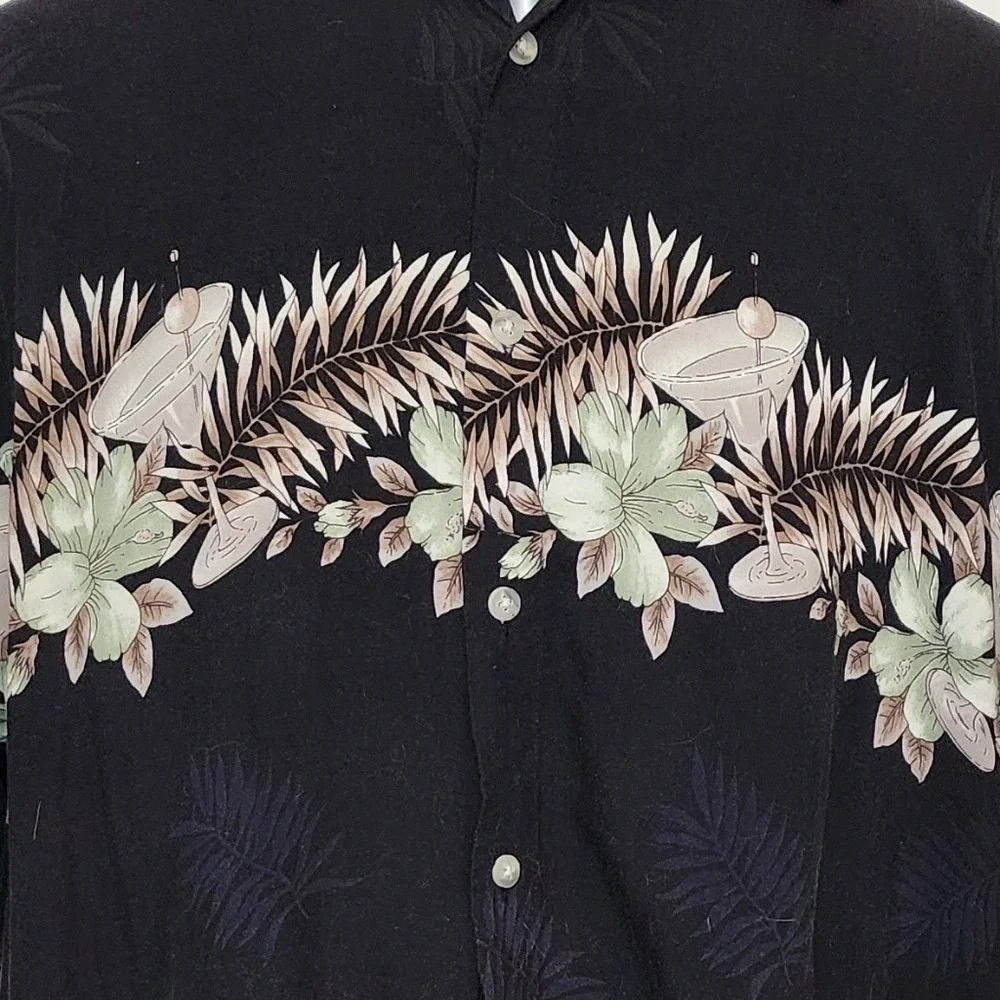 Croft‎ & Barrow - 'Dad/Vacation Shirt' With Tropical Martini Short-Sleeve..